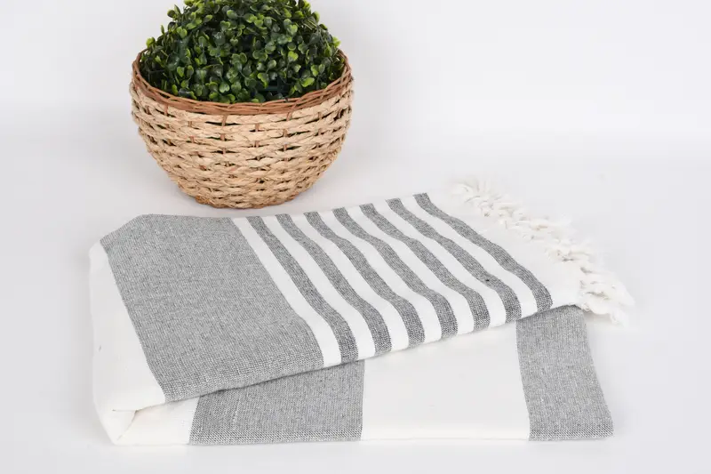 Monogram Beach Towel, Monogram Turkish Towel, Bridesmaid Towel, Bath towel, Personalize Gift, 68x36 Cotton Striped Terry Towel, Luxury Beach Towel - 4