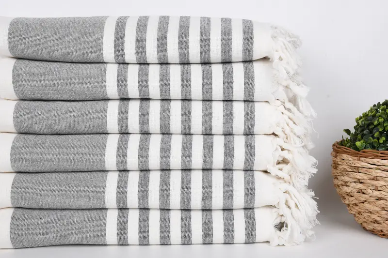 Monogram Beach Towel, Monogram Turkish Towel, Bridesmaid Towel, Bath towel, Personalize Gift, 68x36 Cotton Striped Terry Towel, Luxury Beach Towel - 2