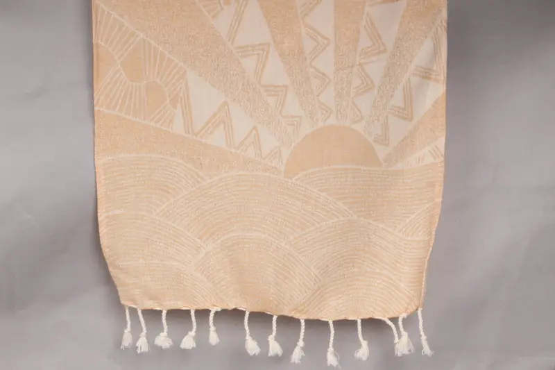 Handwoven Dish Towel Mustard, Personalized Turkish Cotton, 18x36 Inches