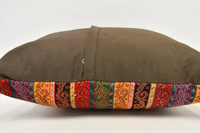 Kilim Cushion Sham, Retro Cushion, Ethnical Kilim Rug Pillow, 20x20 Rainbow Pillow Sham, Wool Kilim Pillow Pillow Cover, Gift Pillow, Pillow - 6