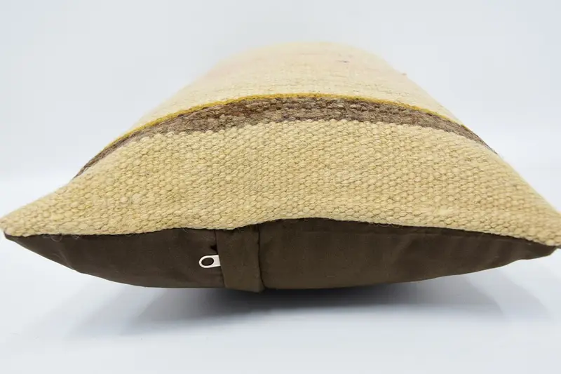 Anatolian Pillow, 12x20 Beige Pillow, Interior Designer Pillow, Cushion, Turkish Pillow, Handmade Kilim Cushion, Turkish Bench Cushion - 5