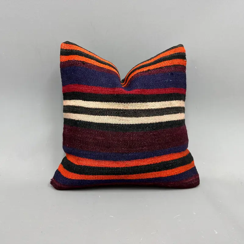 Handgewebtes Kelim-Wurfkissen, Vintage-Boho-Kissen