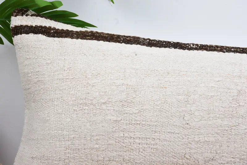 Sofa Pillow Cover, 12x36 White Cushion Cover, Bed Pillow Cover, Vintage Kilim Throw Pillow, Pillow for Couch, Kilim Cushion Sham, Pillow - 2