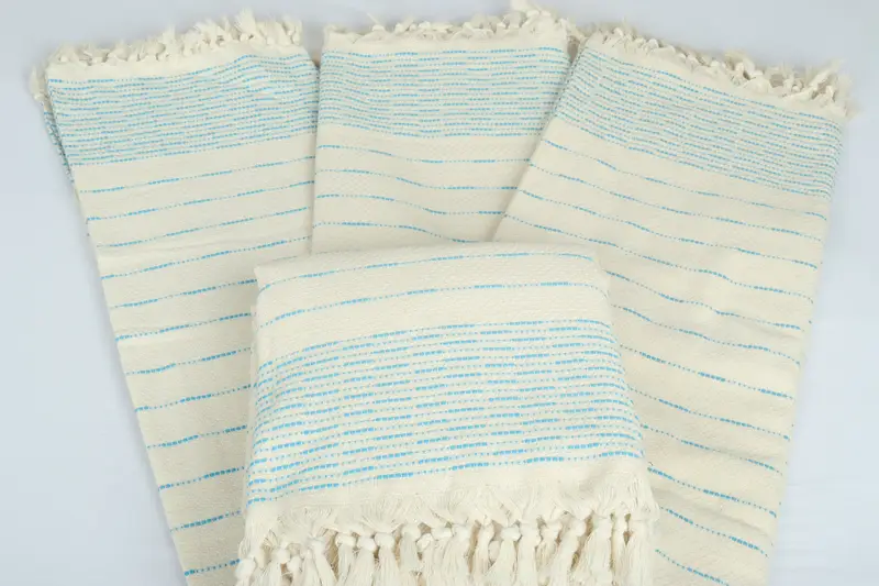 Turkish Bedcover, Throw Blanket Couch, Housewarming Gift, 98x92 Cotton Striped Design Towel, Bachelorette Gifts, Halloween Blanket, Bridesmaid Gift - 5