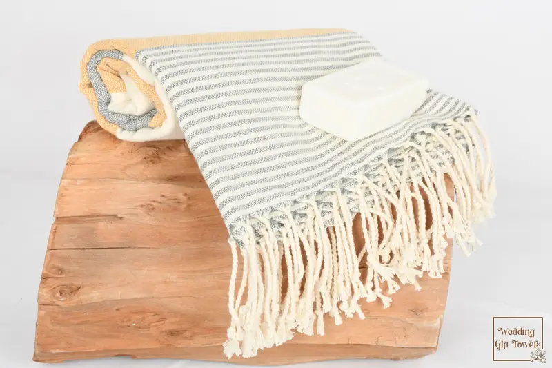 Beach Towel, 40x70 Cotton Striped Towel, Handmade Gift, Turkish Cotton