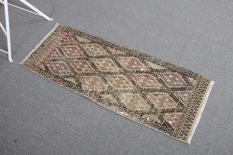 Green, Black Polka Dot Rug, 1.4x3.6 ft Chic Decor