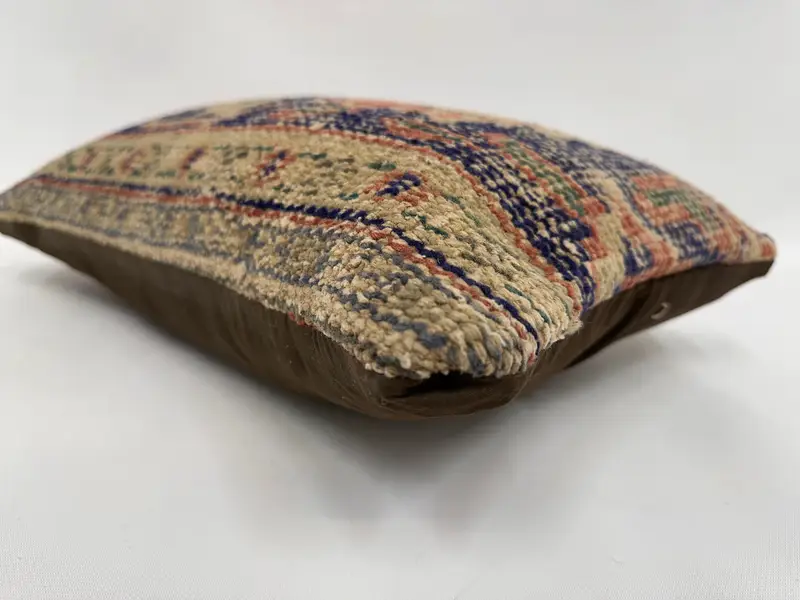 Living Room Throw Pillow Sham, Ethnical Kilim Rug Pillow, Cushion Case, Kilim Pillow, 12x20 Blue Pillow Cover, Handmade Cushion, Kilim Cushion Sham - 6