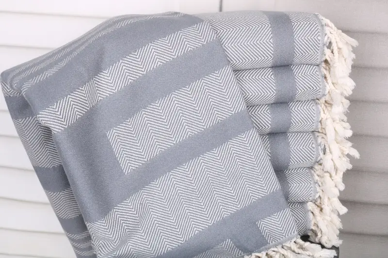 Spa Towel, Organic Turkish towel, Wedding Gifts Towel, Absorbent Turkish towel, 68x38 Cotton Chevron Towel, Beach Size Towel, Wedding Gift For Bride - 2