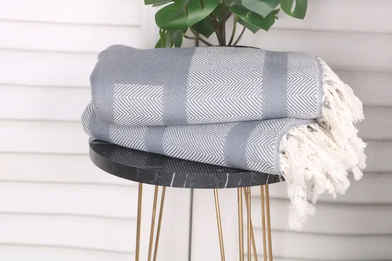 Spa Towel, Organic Turkish towel, Wedding Gifts Towel, Absorbent Turkish towel, 68x38 Cotton Chevron Towel, Beach Size Towel, Wedding Gift For Bride - 4