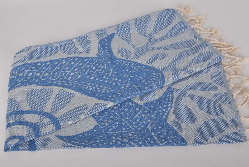 Customized Towels, First Wedding Anniversary Gift, 40x18 Cotton Whale Design Towel, Kitchen Towel, Bridesmaid Towel, Wedding Gift, Turkish Tea Towel - 8