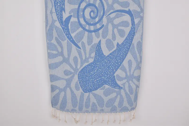 Customized Towels, First Wedding Anniversary Gift, 40x18 Cotton Whale Design Towel, Kitchen Towel, Bridesmaid Towel, Wedding Gift, Turkish Tea Towel - 6