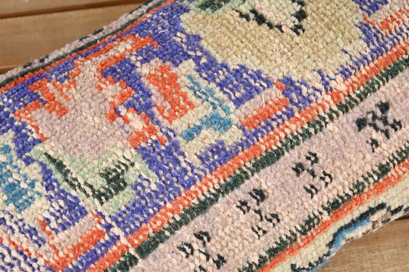 Ottoman Pillow, Kilim Cushion Sham, 12x24 Blue Pillow Cover, Vintage Pillow, Ethnic Pillow Cover, Cushion Case, Couch Pillow Sham, Antique Pillows - 3