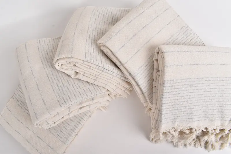98x92 Cotton Striped Design Towel, Handmade Gift, Bachelorette Gifts, Turkish Blanket Queen, Turkish Blanket, Turkish Blanket Throw, Throw Blanket - 4