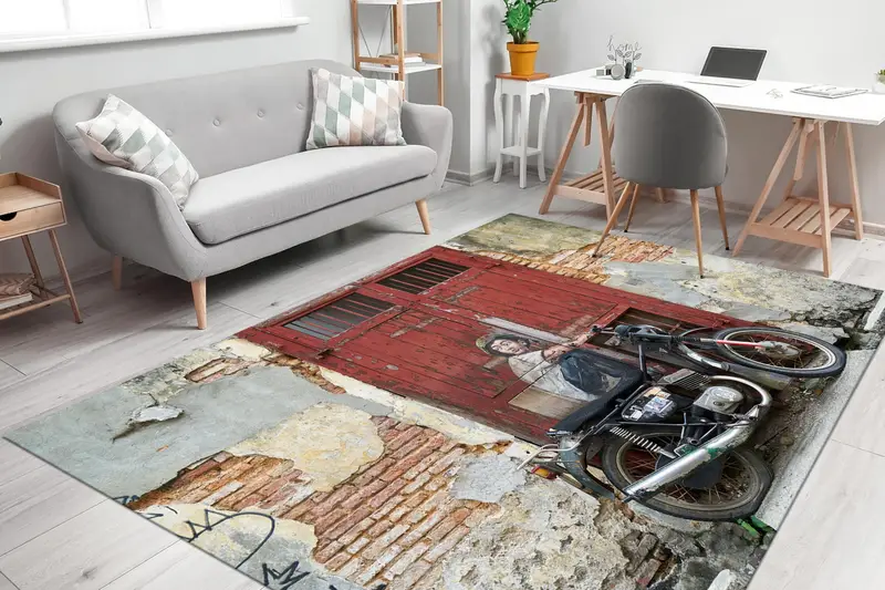 Alfombra moderna con estampado abstracto: George Town Vibes, diseño elegante