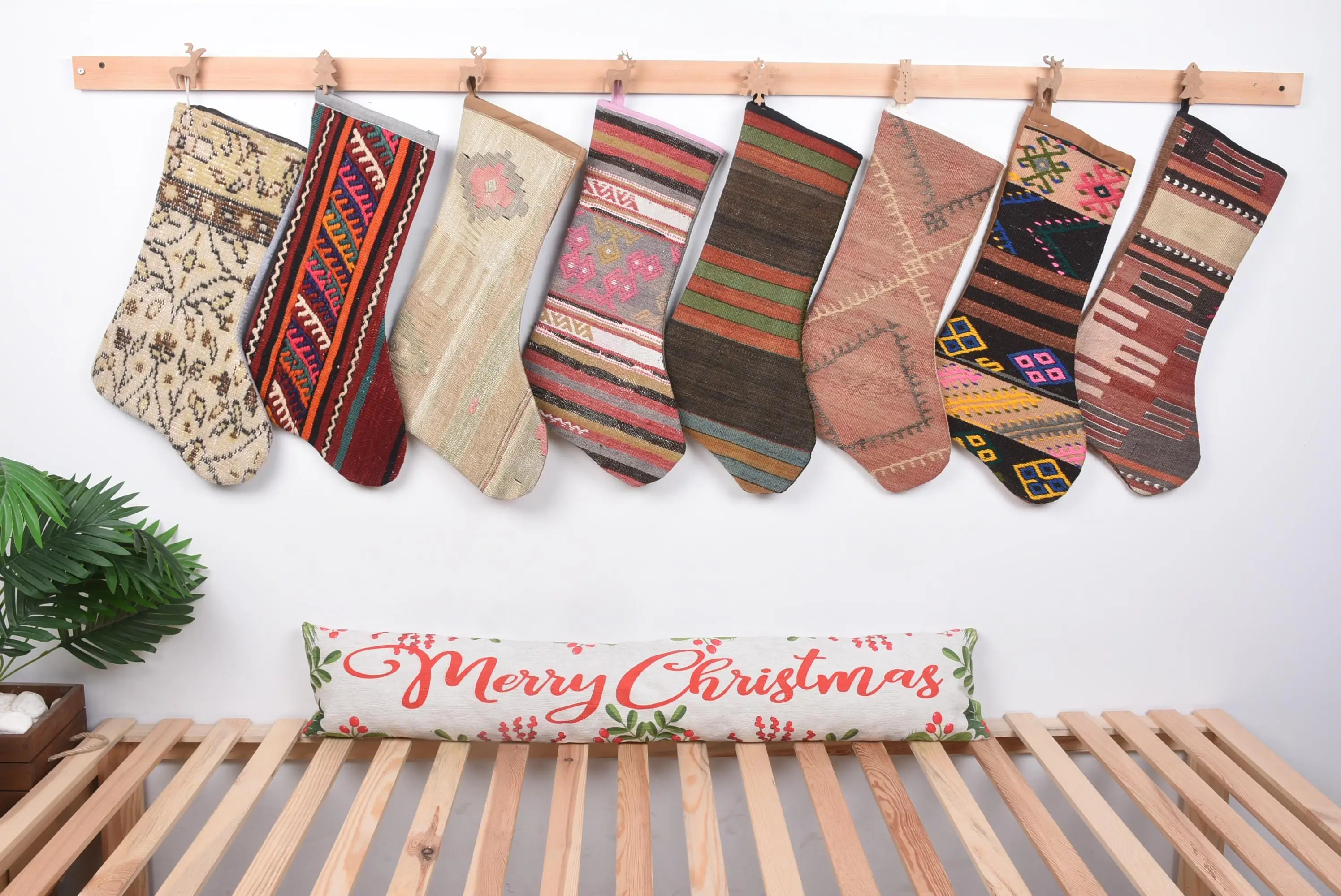 Festive 8-Inch Christmas Ornament Stocking, Cozy Holiday Charm Stocking - 1