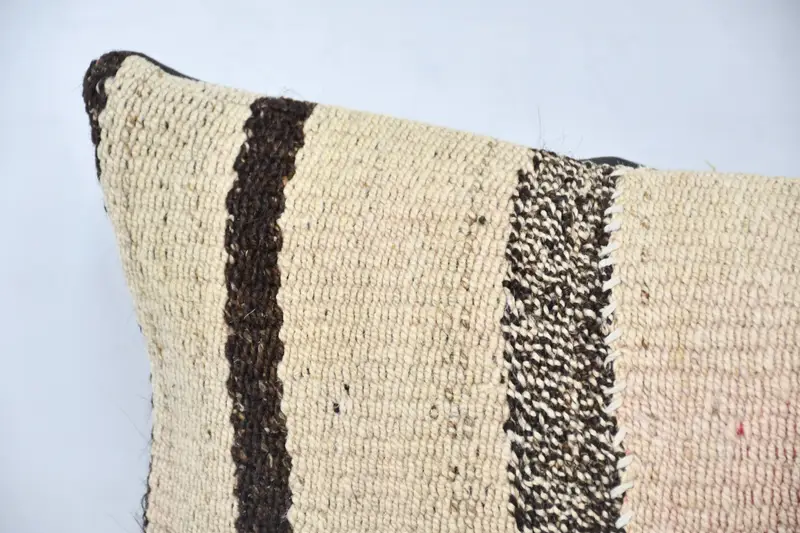Accent Throw Pillow, 12x36 Beige Pillow, Pillow Cover, Pattern Throw Pillow Sham, Kilim Pillow Cover, Gift Pillow, Interior Designer Pillow - 2
