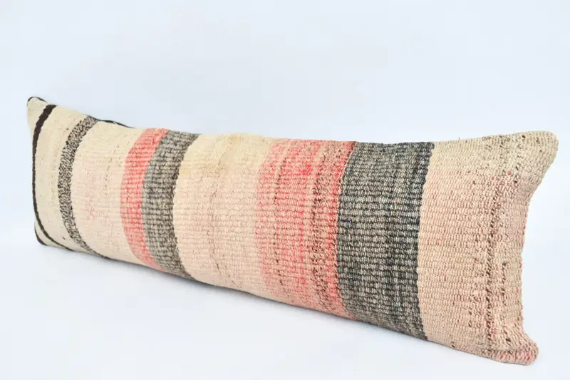 Accent Throw Pillow, 12x36 Beige Pillow, Pillow Cover, Pattern Throw Pillow Sham, Kilim Pillow Cover, Gift Pillow, Interior Designer Pillow - 4
