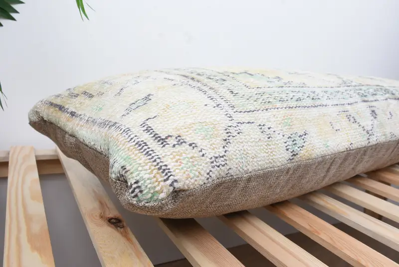 16x48 Green Pillow Case, Pillow for Sofa, Pet Pillow Cover, Farmhouse Cushion, Pillow Case, Ethnical Kilim Rug Pillow, Home Decor Pillow - 6
