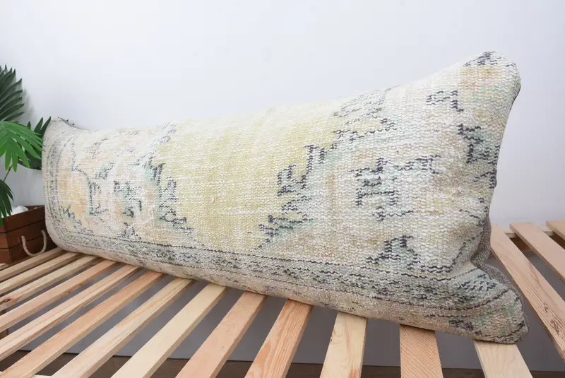 16x48 Green Pillow Case, Pillow for Sofa, Pet Pillow Cover, Farmhouse Cushion, Pillow Case, Ethnical Kilim Rug Pillow, Home Decor Pillow - 5