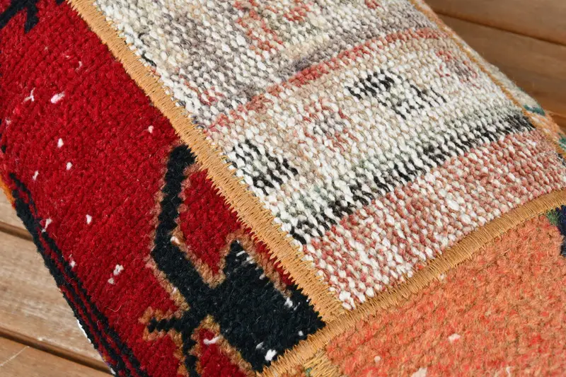 Pillow Case, 12x36 Orange Pillow Sham, Turkish Kilim Pillow, Turkish Pillow, Vintage Kilim Throw Pillow, Kilim Rug Pillow Sham - 4