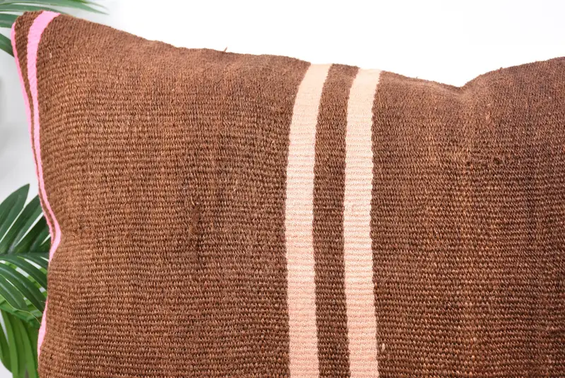 Authentic Pillow Case, Gift Pillow, Boho Pillow Sham Cover, Turkish Kilim Pillow, 20x28 Brown Pillow Cover, Cotton Cushion Cover, Cushion Cover - 2