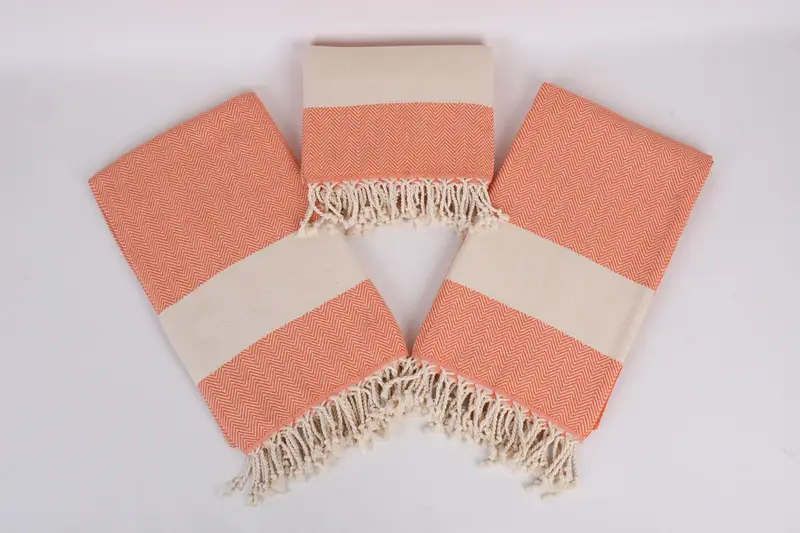 Customized Towels, Best Beach Towel, Turkish fouta towel for outdoor use, Bridesmaid Gift, Organic Turkish towel, 70x40 Cotton Herringbone Towel - 6
