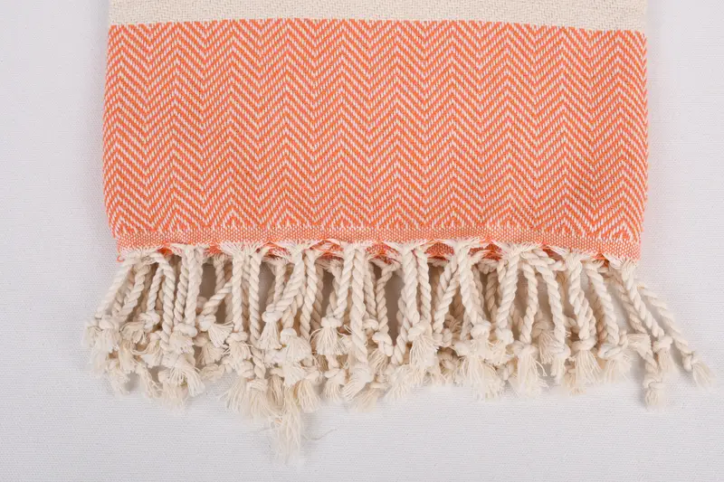 Customized Towels, Best Beach Towel, Turkish fouta towel for outdoor use, Bridesmaid Gift, Organic Turkish towel, 70x40 Cotton Herringbone Towel - 3