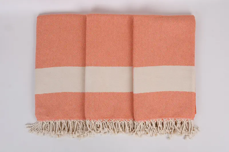 Customized Towels, Best Beach Towel, Turkish fouta towel for outdoor use, Bridesmaid Gift, Organic Turkish towel, 70x40 Cotton Herringbone Towel - 7