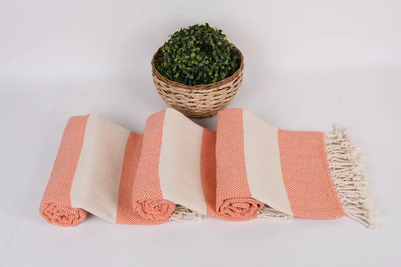 Customized Towels, Best Beach Towel, Turkish fouta towel for outdoor use, Bridesmaid Gift, Organic Turkish towel, 70x40 Cotton Herringbone Towel - 8