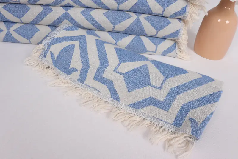 Xmas Gifts, Monogrammed Hand Towel, Monogram Towels, Employee Gifts, Turkish Towel Hand Towel, Turkish Hand Towel, 40x24 Linen Tulip Patterned Towel - 5