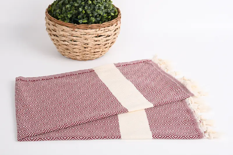 Personalized Dish Towel, 36x20 Cotton Diamond Towel, Guest Towel, Summer Gift, Personalized Bridesmaid Gift, Turkish Towel Hand Towel, Wedding Gift - 4