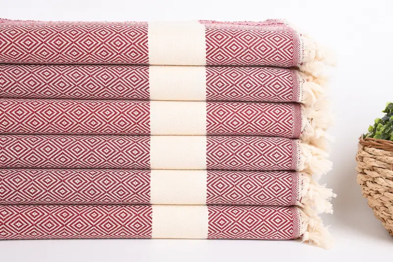 Personalized Dish Towel, 36x20 Cotton Diamond Towel, Guest Towel, Summer Gift, Personalized Bridesmaid Gift, Turkish Towel Hand Towel, Wedding Gift - 2
