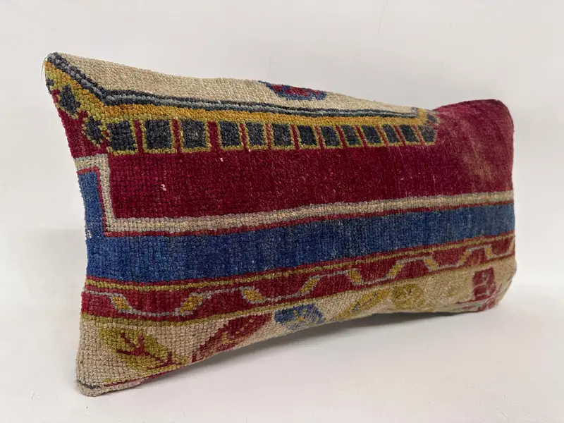 Vintage Pillow, 12x24 Purple Pillow Sham, Muted Pillow Sham, Pillow, Turkish Kilim Pillow, Authentic Cushion Case, Vintage Kilim Pillow - 4