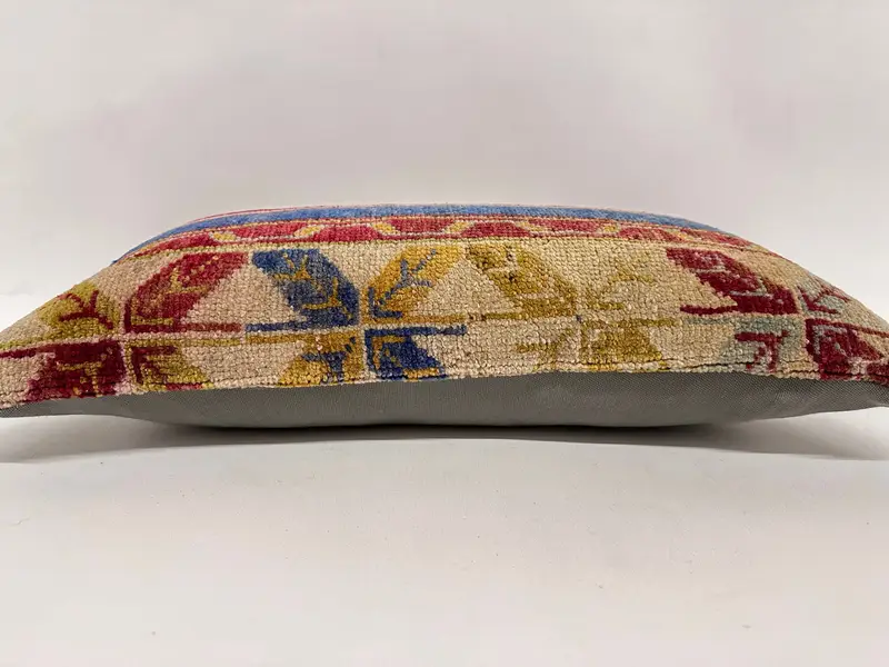 Vintage Pillow, 12x24 Purple Pillow Sham, Muted Pillow Sham, Pillow, Turkish Kilim Pillow, Authentic Cushion Case, Vintage Kilim Pillow - 5