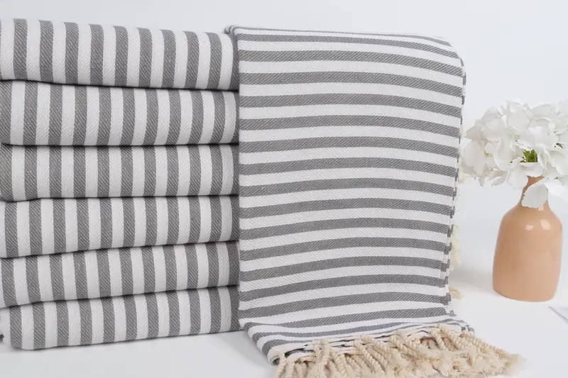 Peshtemal Towel, Peshtemal Towel USA, Towel With Name, Turkish bath towel, 70x40 Cotton Striped Towel, Anniversary Gift For Her, Cotton towel - 2