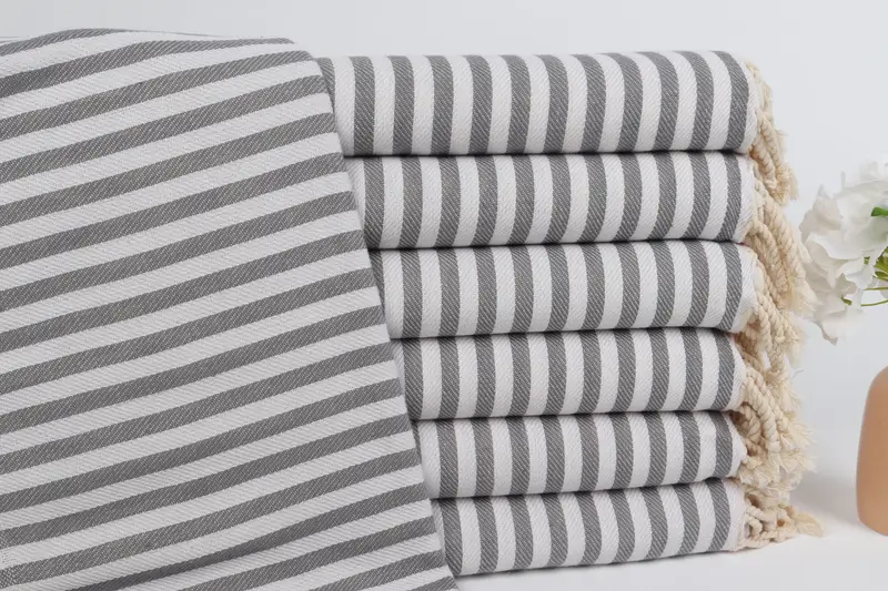 Peshtemal Towel, Peshtemal Towel USA, Towel With Name, Turkish bath towel, 70x40 Cotton Striped Towel, Anniversary Gift For Her, Cotton towel - 1