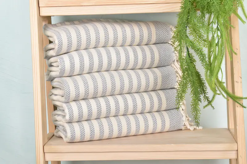 70x40 Cotton Chevron Towel, Embroidered Towel, Family Gift, Extra large Turkish bath towel, Bachelorette Party Gifts, Personalized Wedding Gift - 1