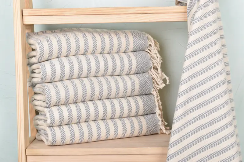 70x40 Cotton Chevron Towel, Embroidered Towel, Family Gift, Extra large Turkish bath towel, Bachelorette Party Gifts, Personalized Wedding Gift - 2