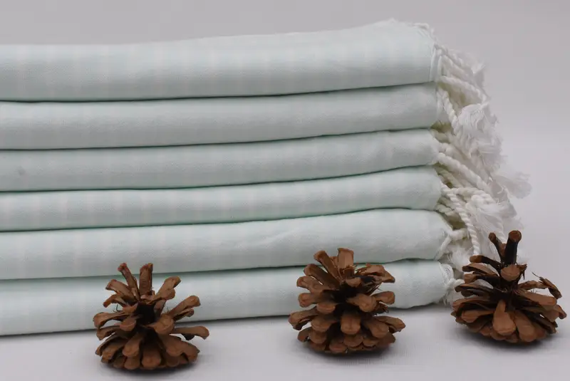 Personalize Gift, 70x40 Bamboo Striped Towel, Turkish Towel USA, Bachelorette Party Gifts, Custom Beach Towels, Wedding Towel, Turkish hand towel - 2
