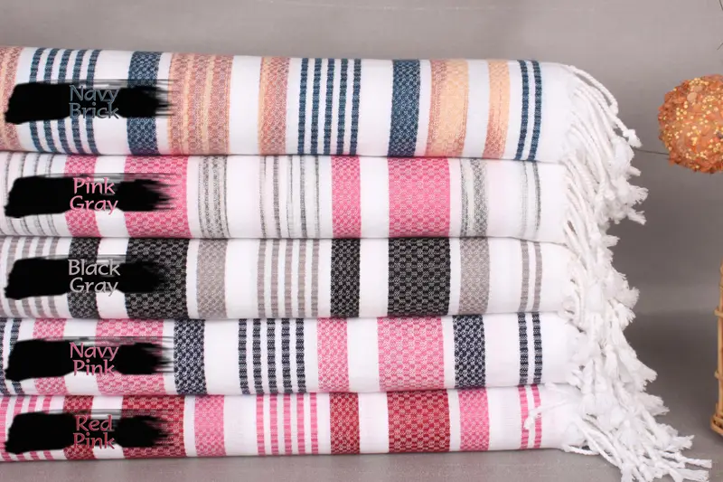 Spa Towel, 70x36 Cotton Striped Towel, Bridesmaid Towel, Home Decor Gifts, Gift For Her, Miami Bachelorette Party Favors, Best Beach Towel, Spa Gift - 1