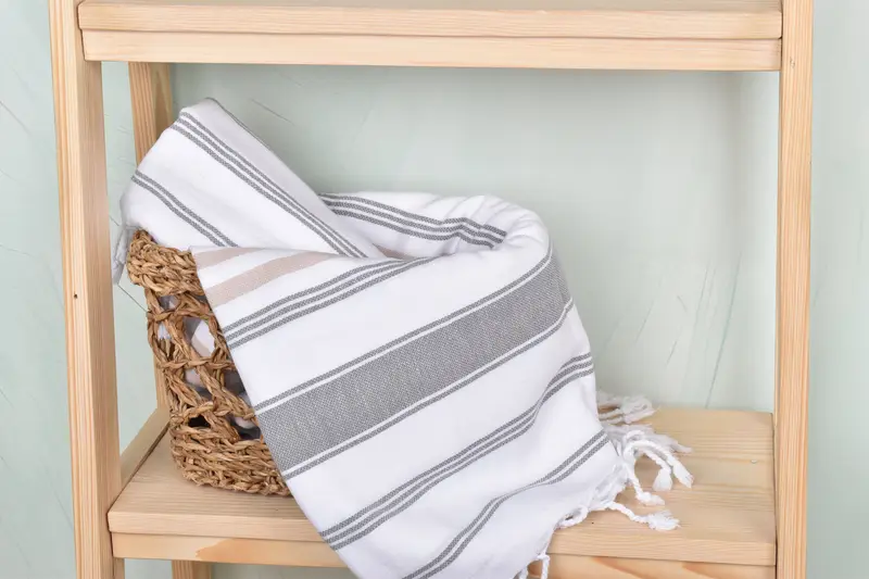 Custom Beach Towels, Bachelorette Party Decorations, Organic towel, 70x40 Cotton Striped Towel, Quick-dry towel, Hammam Towel USA, Bridesmaid Favors - 4