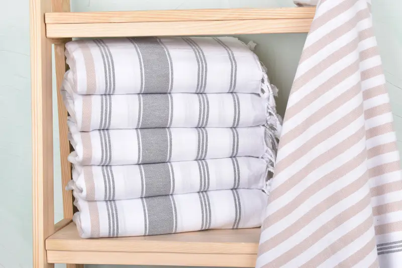 Custom Beach Towels, Bachelorette Party Decorations, Organic towel, 70x40 Cotton Striped Towel, Quick-dry towel, Hammam Towel USA, Bridesmaid Favors - 2