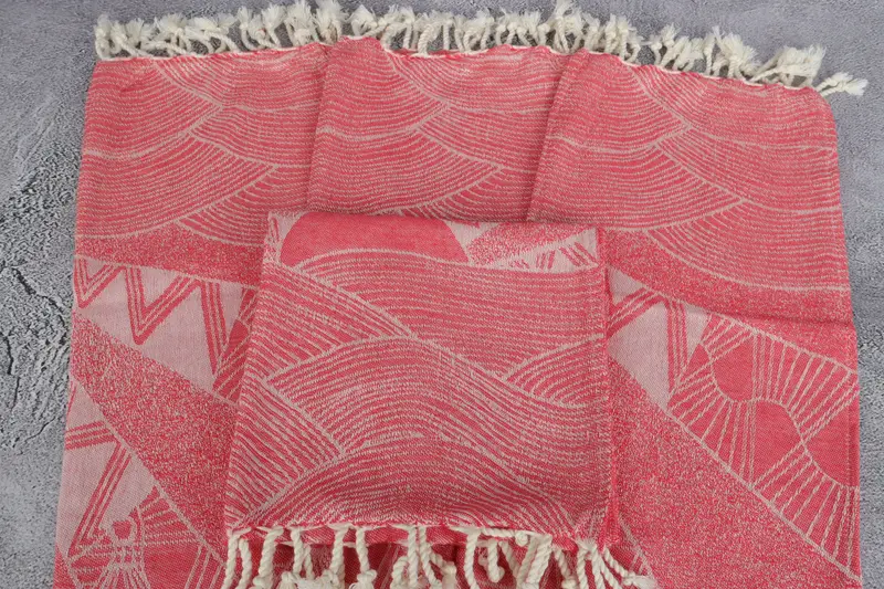 Monogrammed Hand Towel, Beach Theme Bachelorette Party, Bathroom Towels, 36x18 Cotton Striped Design Towel, Bridesmaid Gifts, Christmas Gift - 5