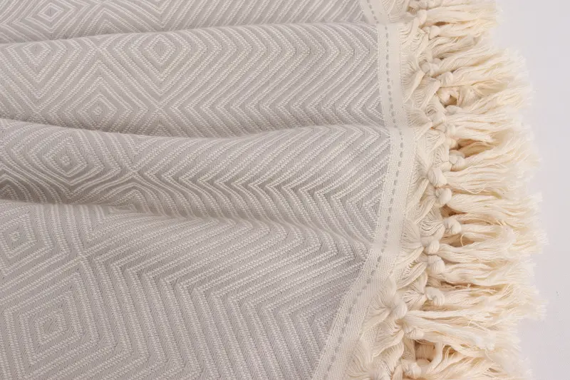 Home Gift, 92x80 Cotton Diamond Towel, Bridesmaid Gifts, Wedding Anniversary Gift, Woven Blanket, Bachelorette Large Towel, Tablecloth - 8
