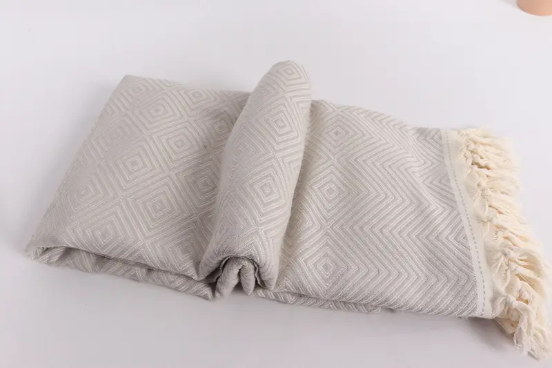 Home Gift, 92x80 Cotton Diamond Towel, Bridesmaid Gifts, Wedding Anniversary Gift, Woven Blanket, Bachelorette Large Towel, Tablecloth - 6