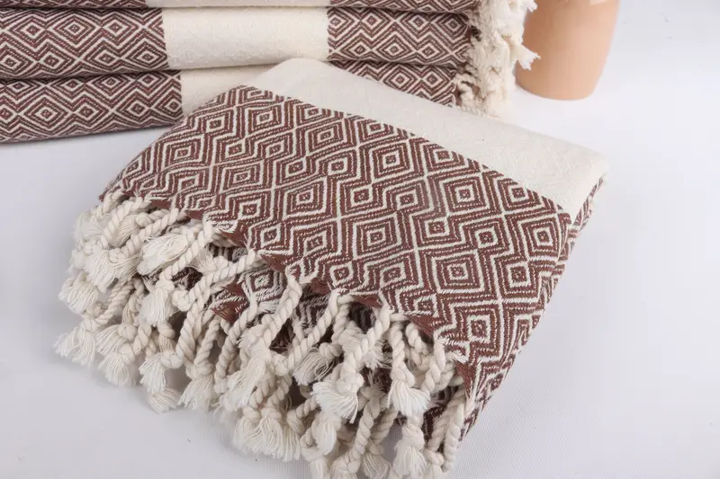 Organic Turkish towel, 68x38 Cotton Diamond Towel, Turkish hand towel, Peshtemal Towel, Monogram Towels, Valentines Gift, Custom Turkish Towel - 4