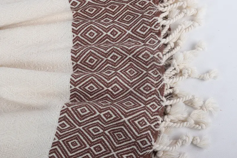 Organic Turkish towel, 68x38 Cotton Diamond Towel, Turkish hand towel, Peshtemal Towel, Monogram Towels, Valentines Gift, Custom Turkish Towel - 8