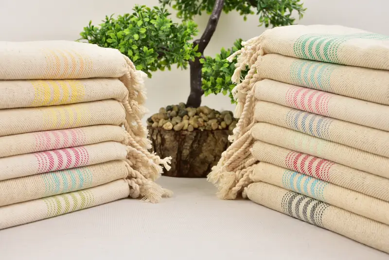 Travel Towel, Small Bath Towels, Kitchen Towel, 36x18 Linen Striped Towel, Christmas Hand Towel, Xmas Gifts, Turkish Hand Towel, Bachelorette Towel - 3