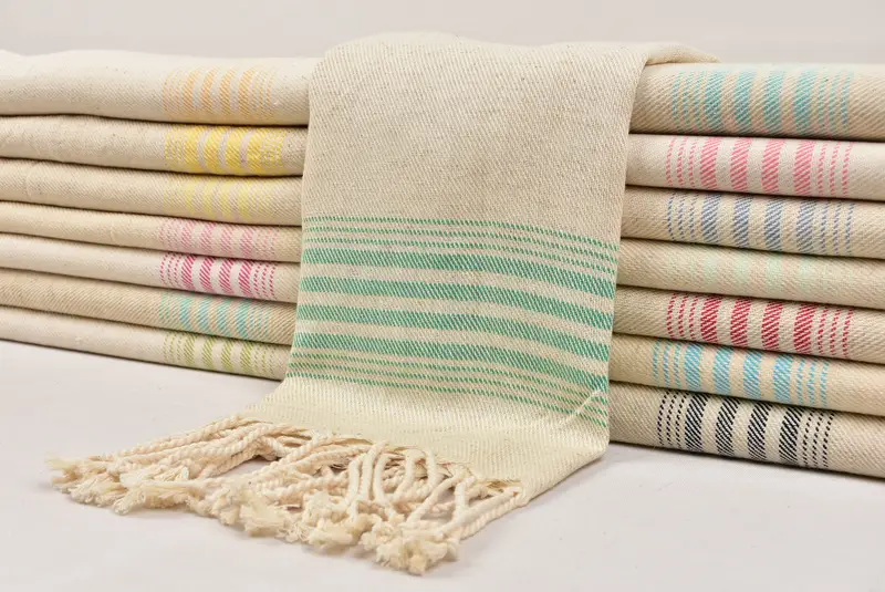 Travel Towel, Small Bath Towels, Kitchen Towel, 36x18 Linen Striped Towel, Christmas Hand Towel, Xmas Gifts, Turkish Hand Towel, Bachelorette Towel - 2