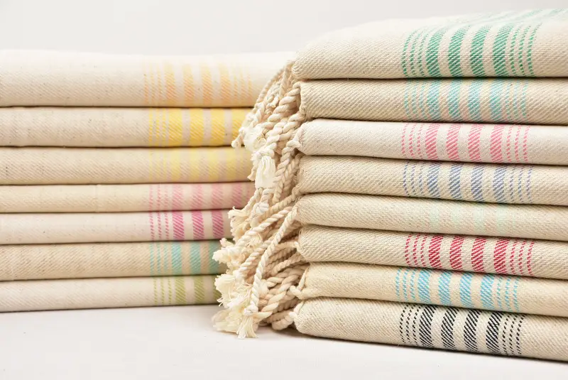 Travel Towel, Small Bath Towels, Kitchen Towel, 36x18 Linen Striped Towel, Christmas Hand Towel, Xmas Gifts, Turkish Hand Towel, Bachelorette Towel - 1